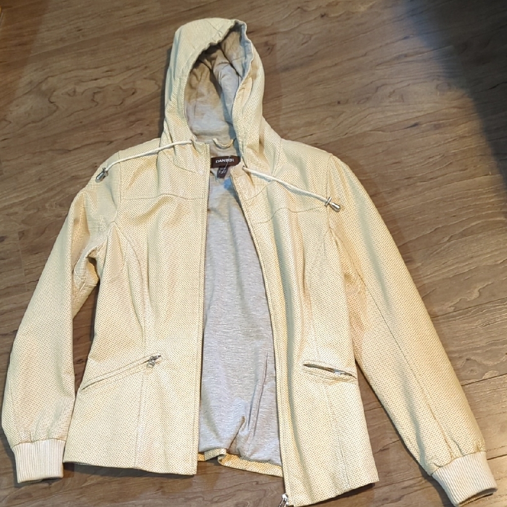 Danier Light Tan Utility Jacket with Hood